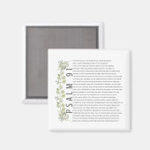 Psalm 91 Grünes Schrift Magnet (Vorderseite/Rückseite)
