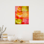 Psalm 91, Grunge Herbst-Design-Wandplakat Poster (Küche)