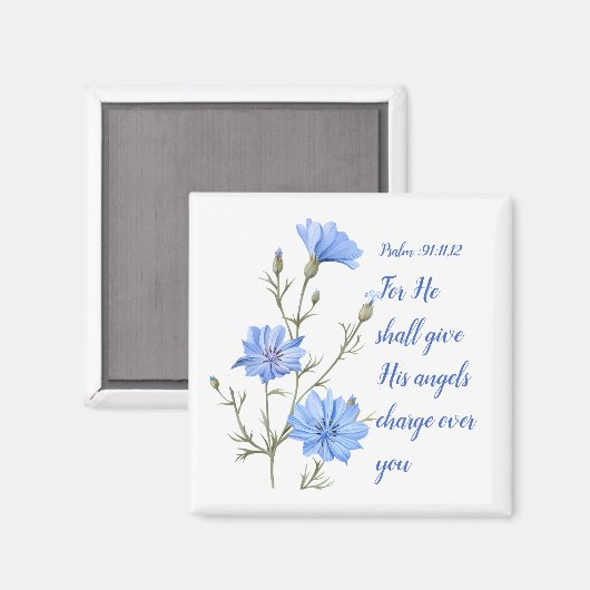 Psalm 91 He Shall Give His Angels Inspirational Magnet (Vorderseite/Rückseite)