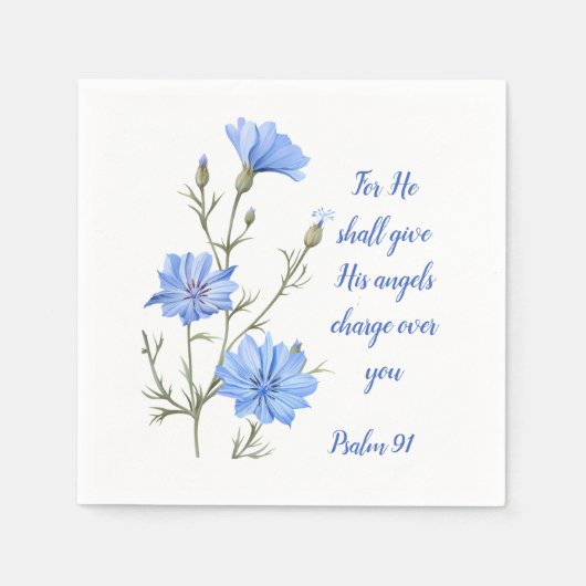 Psalm 91 He Shall Give His Angels Inspirational Serviette (Vorderseite)