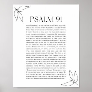 Psalm 91 ist ein Psalm der Bibel. Hier ist der Tex Poster