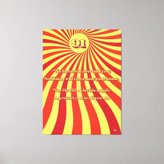 Psalm 91 Kein Harm Retro Vintager Sommersonnenbruc Leinwanddruck (Vorderseite)