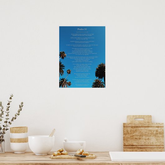 Psalm 91 King James Christlich Poster (Küche)