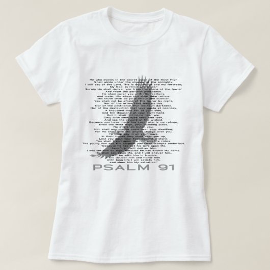 Psalm 91 Kunst mit Eagle T Shirt (Design vorne)