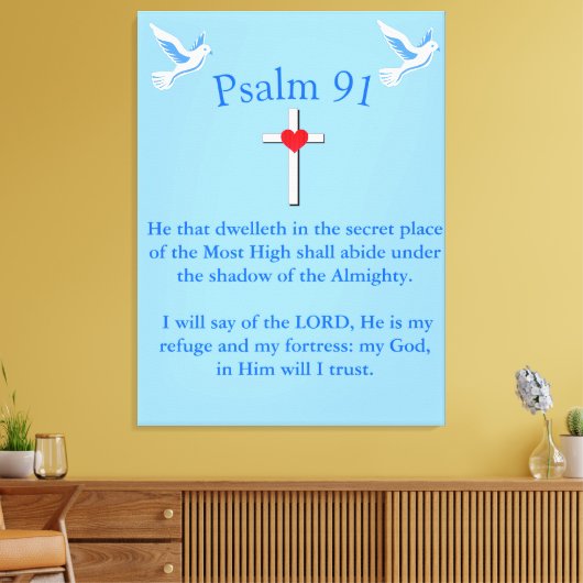 Psalm 91 leinwanddruck (Insitu (Wohnzimmer))