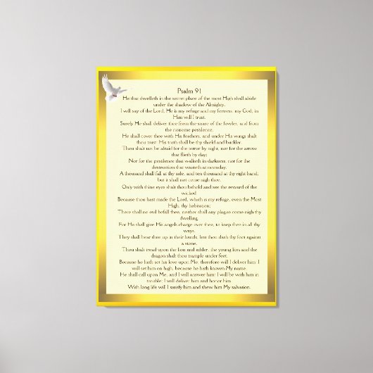 Psalm 91 leinwanddruck (Vorderseite)