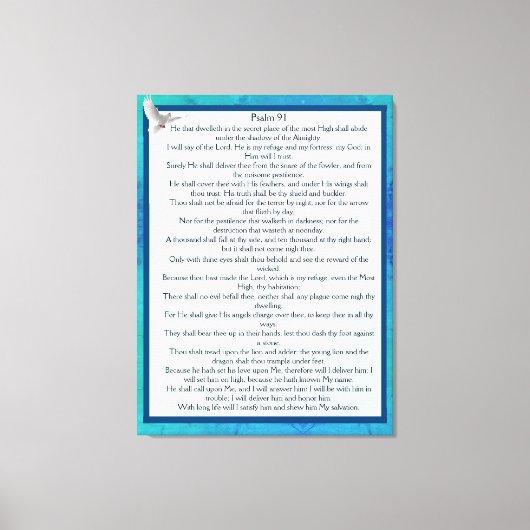 Psalm 91 leinwanddruck (Vorderseite)