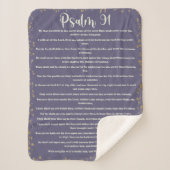 Psalm 91, Lila, King James Version, Bible Verse Sherpadecke (Vorderseite)