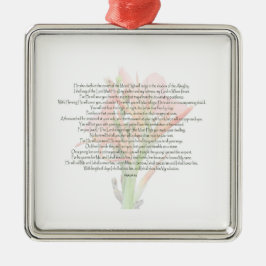 Psalm 91 Lily Blume Mein Gott ist, wem ich vertrau Ornament Aus Metall