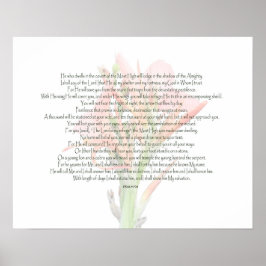 Psalm 91 Lily Blume Mein Gott ist, wem ich vertrau Poster
