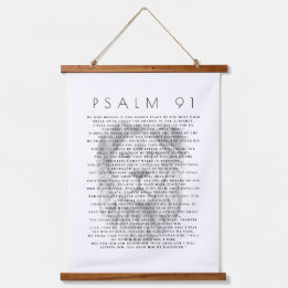 Psalm 91 Lion Face Christlich Scroll Tapestry Wandteppich Mit Holzrahmen