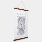Psalm 91 Lion Face Christlich Scroll Tapestry Wandteppich Mit Holzrahmen (Gewinkelt)