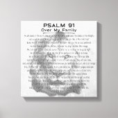 Psalm 91 Lion Rustic Artwork Family Wohngestaltung Leinwanddruck (Vorderseite)