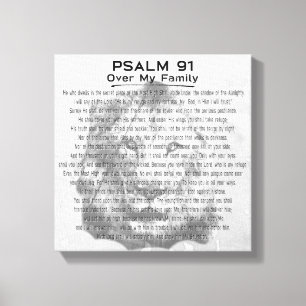 Psalm 91 Lion Rustic Artwork Family Wohngestaltung Leinwanddruck