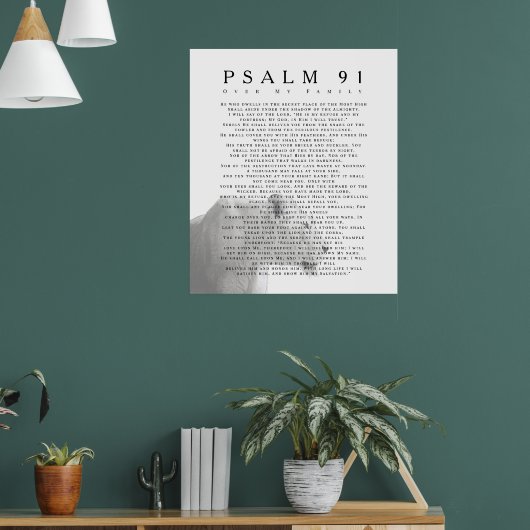 Psalm 91 Löwe Christlich Art Poster (Wohnzimmer 1)