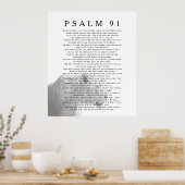 Psalm 91 Löwe Christlich Bibel Verse Art Poster (Küche)
