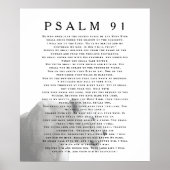 Psalm 91 Löwe Christlich Bibel Verse Art Poster (Vorne)