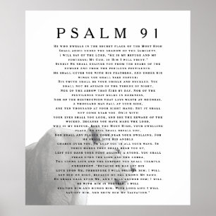 Psalm 91 Löwe Christliche Bibelvers Kunst Poster