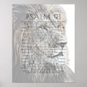 Psalm 91 Löwenkopf Christliches Poster (Vorne)