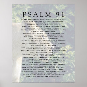 Psalm 91 Löwenkopf Christliches Poster
