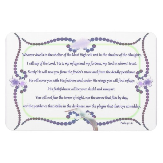 Psalm 91 magnet (Horizontal)
