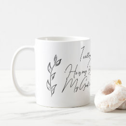 Psalm 91 Moderne botanische Blätter Bibelverse Kaffeetasse