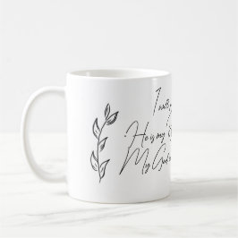 Psalm 91 Moderne botanische Blätter Bibelverse Kaffeetasse