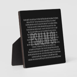 Psalm 91 Moderne Schwarz-Weiß-Bibel-Schrift Fotoplatte