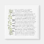Psalm 91 Moderne weiche Aquarellpflanze Bibel Magnet (Vorne)