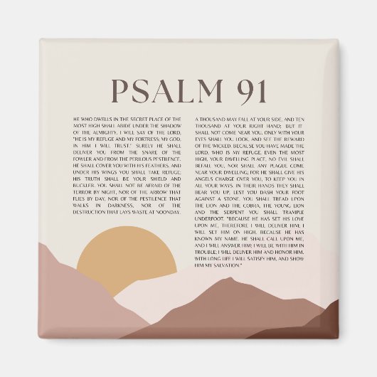 Psalm 91 NKJV Bibelverse Magnet (Vorne)
