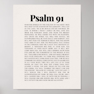 Psalm 91 NKJV Bibelverse Poster