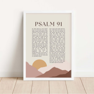 Psalm 91 NKJV Bibelverse Poster