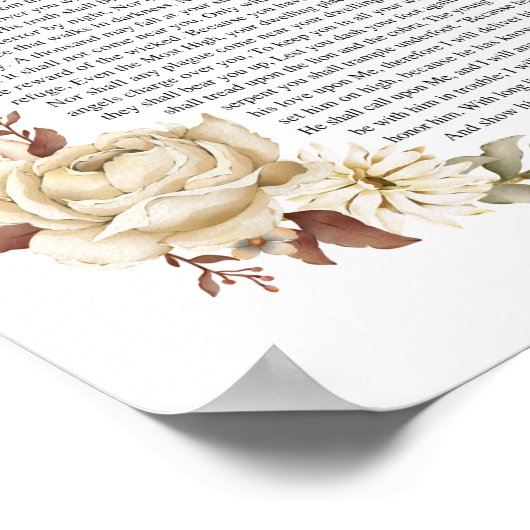 Psalm 91 NKJV Bibelverse Poster (Ecke)