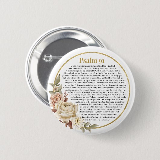 Psalm 91 NKJV Button (Vorne & Hinten)