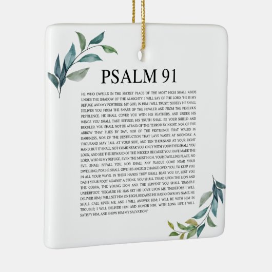 Psalm 91 NKJV Keramikornament (Rechts)