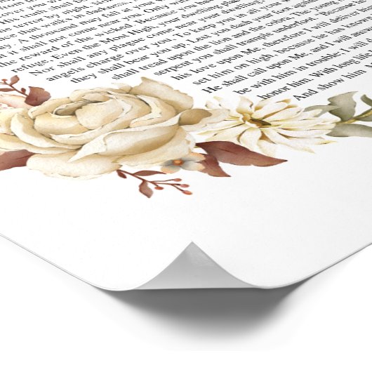 Psalm 91 NKJV Poster (Ecke)