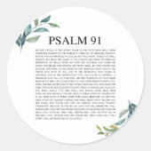 Psalm 91 NKJV Runder Aufkleber (Vorderseite)