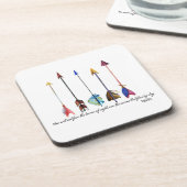 Psalm 91 Pfeil Getränkeuntersetzer (Linke Seite)