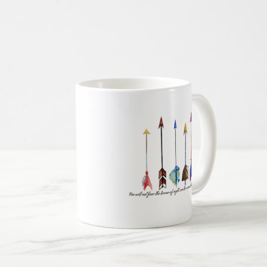 Psalm 91 Pfeil Kaffeetasse (VorderseiteRechts)