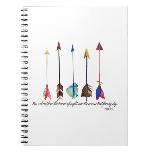 Psalm 91 Pfeil Notizblock (Vorderseite)