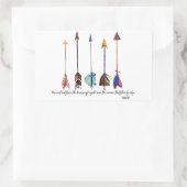 Psalm 91 Pfeil Rechteckiger Aufkleber (Tasche)