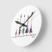 Psalm 91 Pfeil Runde Wanduhr (Winkel)