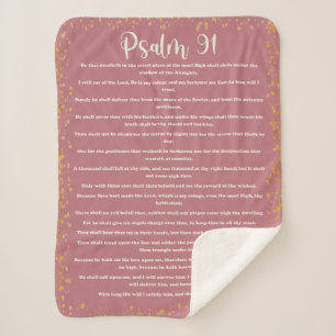 Psalm 91, Pink, King James Version, Bibelverse Sherpadecke