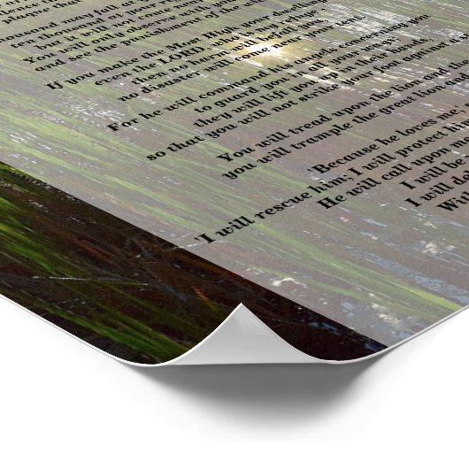 Psalm 91 poster (Ecke)