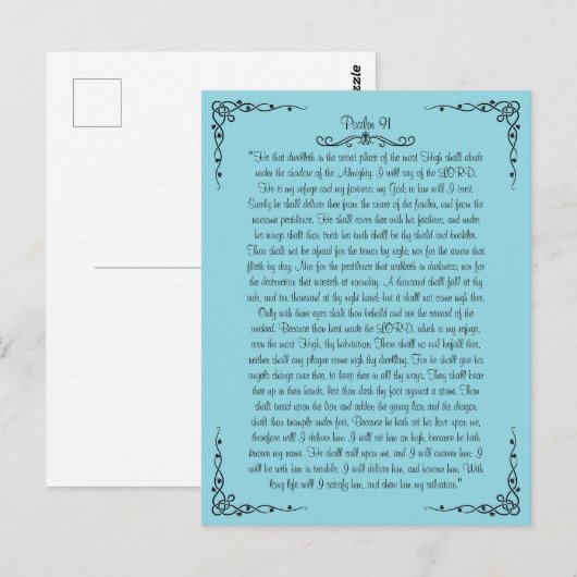 Psalm 91 Postkarte (Vorne/Hinten)
