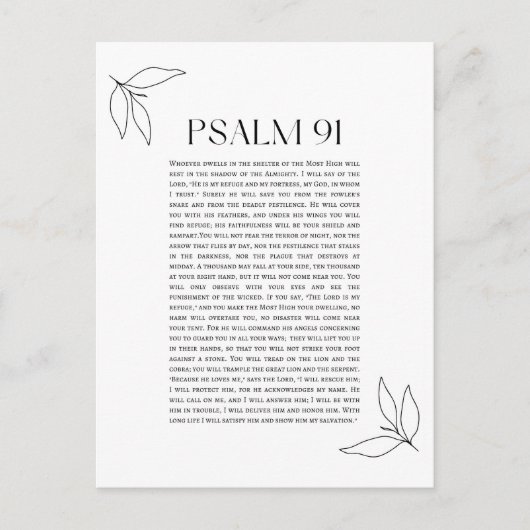 Psalm 91  postkarte (Vorderseite)