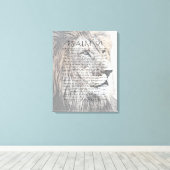 Psalm 91 Rustikaler Löwenkopf Christliche Bibelver Leinwanddruck (Insitu (Holzboden))