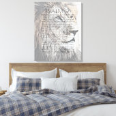 Psalm 91 Rustikaler Löwenkopf Christliche Bibelver Leinwanddruck (Insitu (Schlafzimmer))