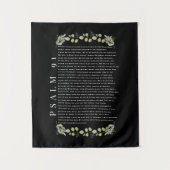 Psalm 91 Schöne Eukalyptus-Blätter Christlich Wandteppich (Vorderseite)