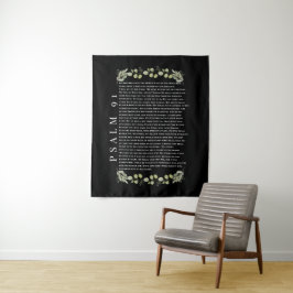 Psalm 91 Schöne Eukalyptus-Blätter Christlich Wandteppich
